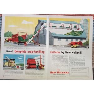 New Holland Equipment 1959 Magazine Advertisement 2 Page